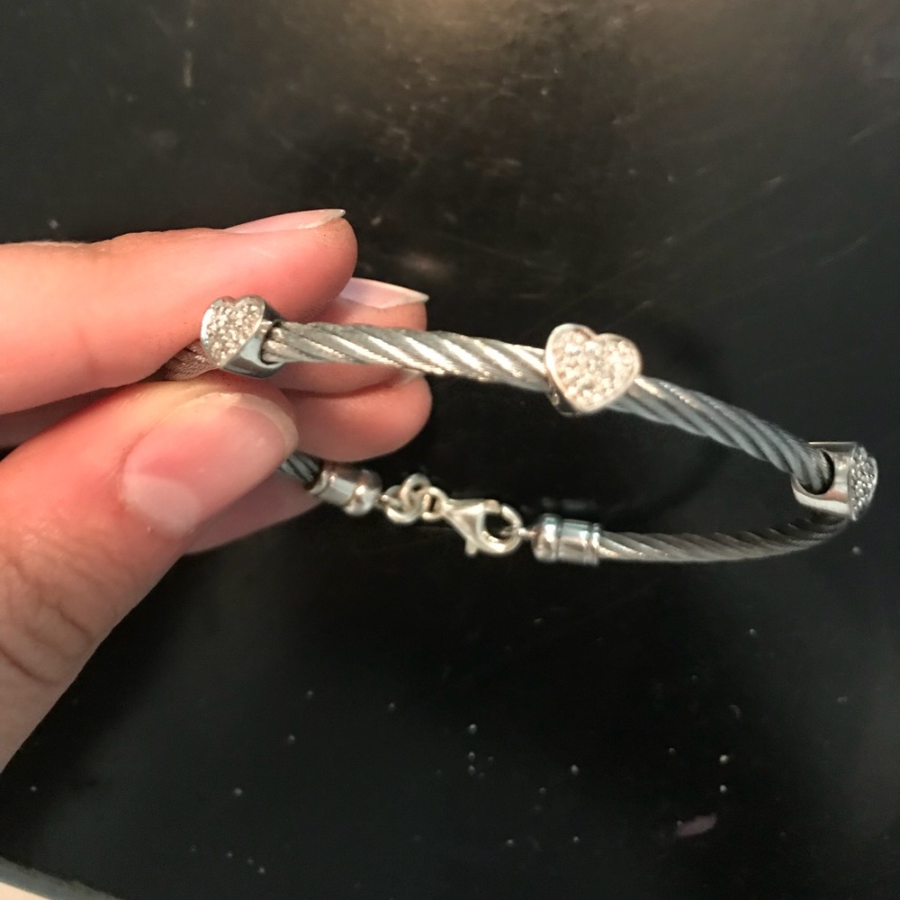 Descenza jewelers silver heart bracelet
